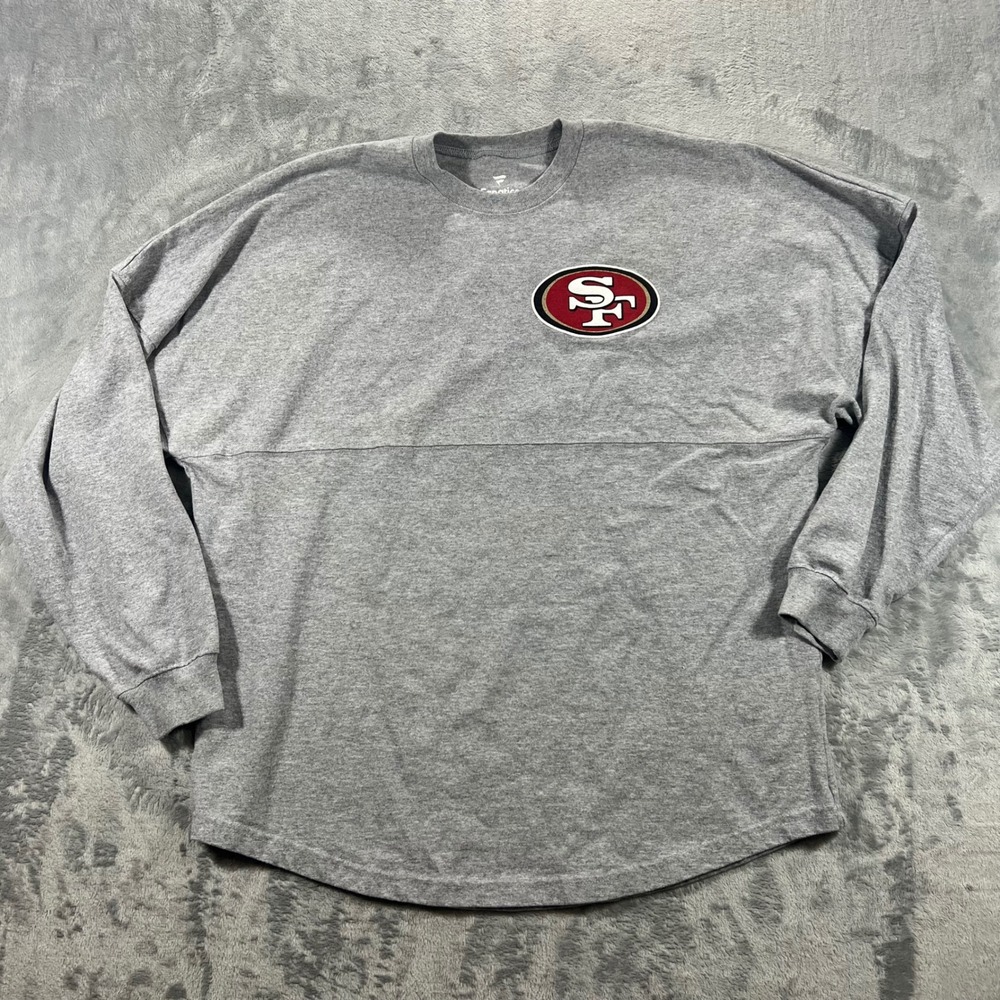 SAN FRANCISCO 49ERS FANATICS Spirit Jersey Medium Gray Faithful To Bay NFL